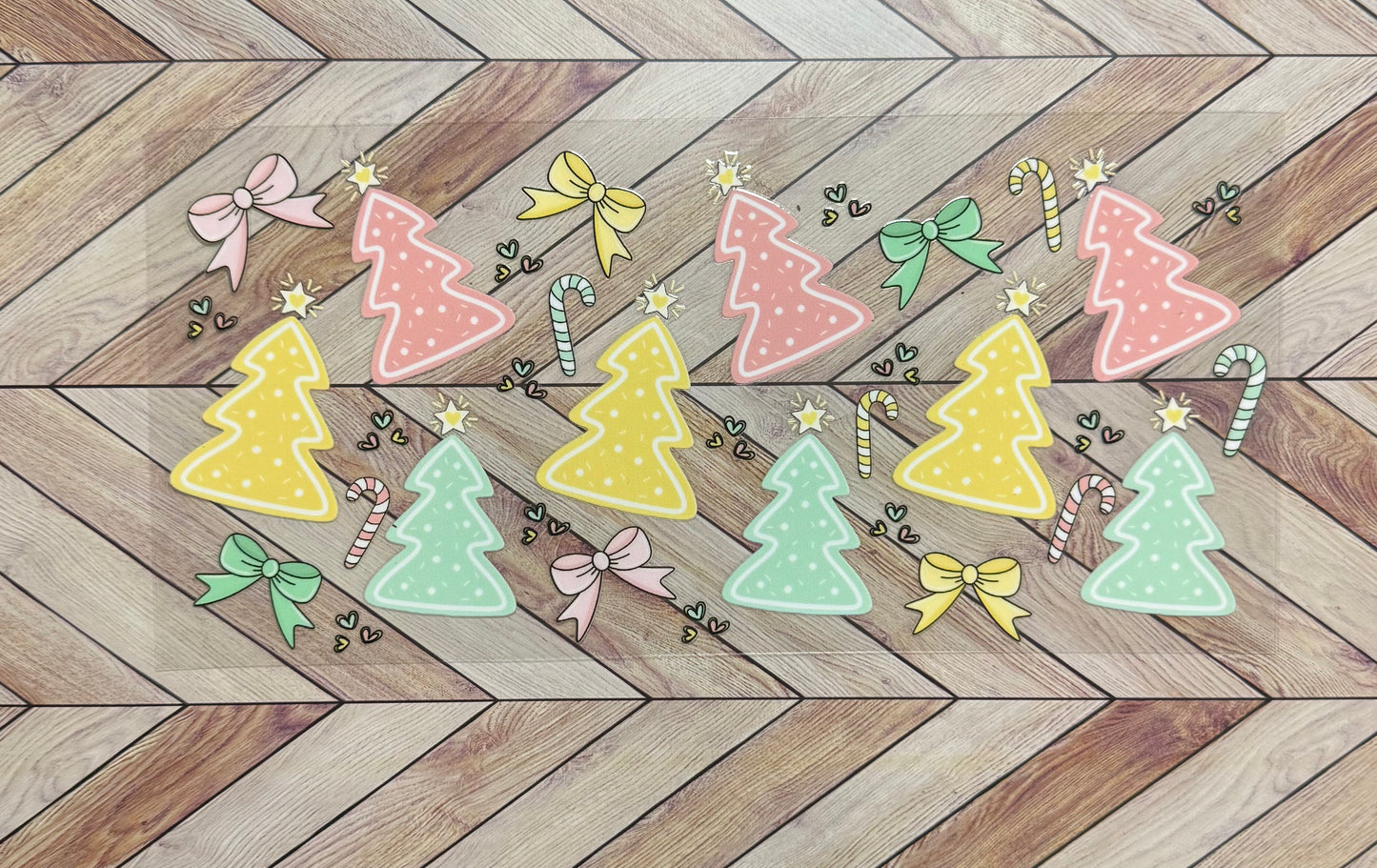Pastel Christmas trees