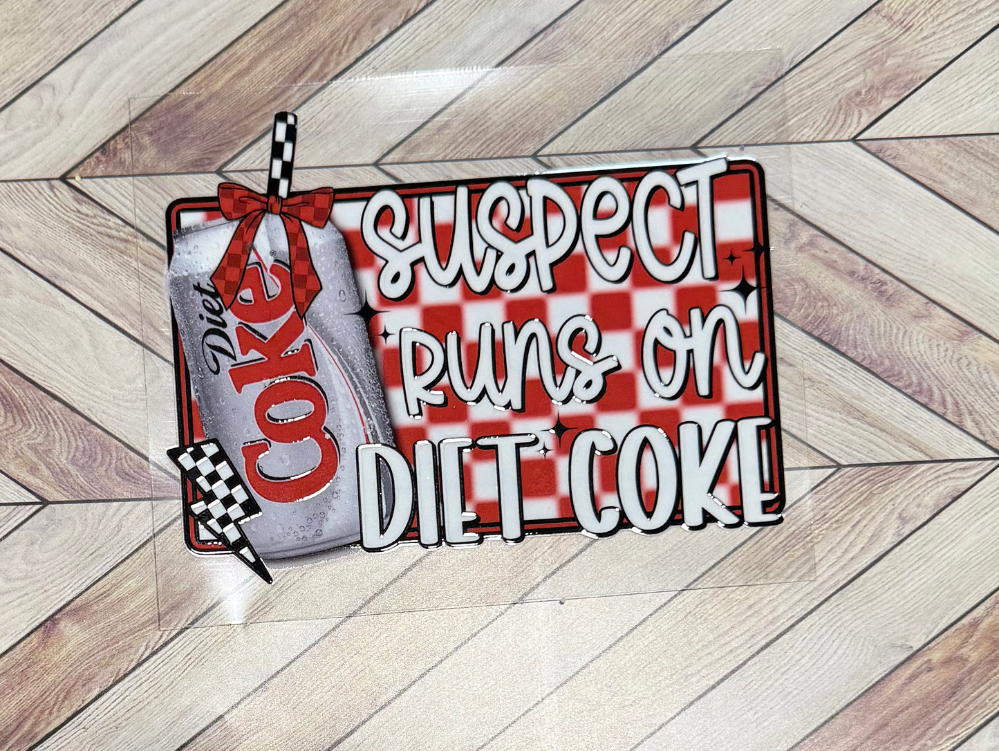 Suspect runs on Diet Coke