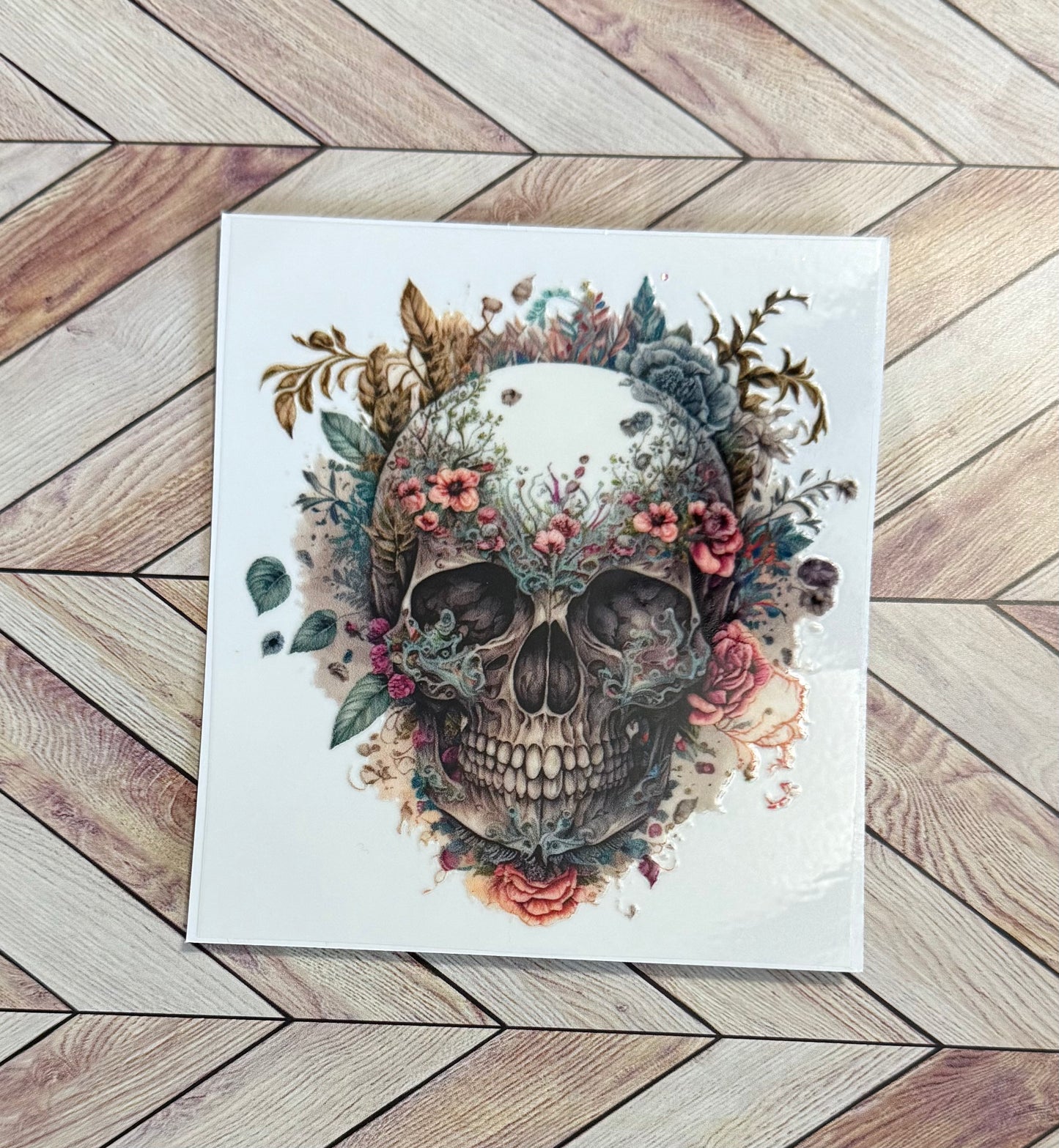 Multi florals skull