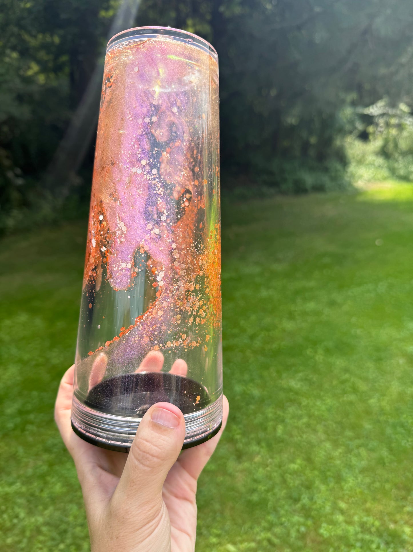 Rose gold lava 24oz acrylic