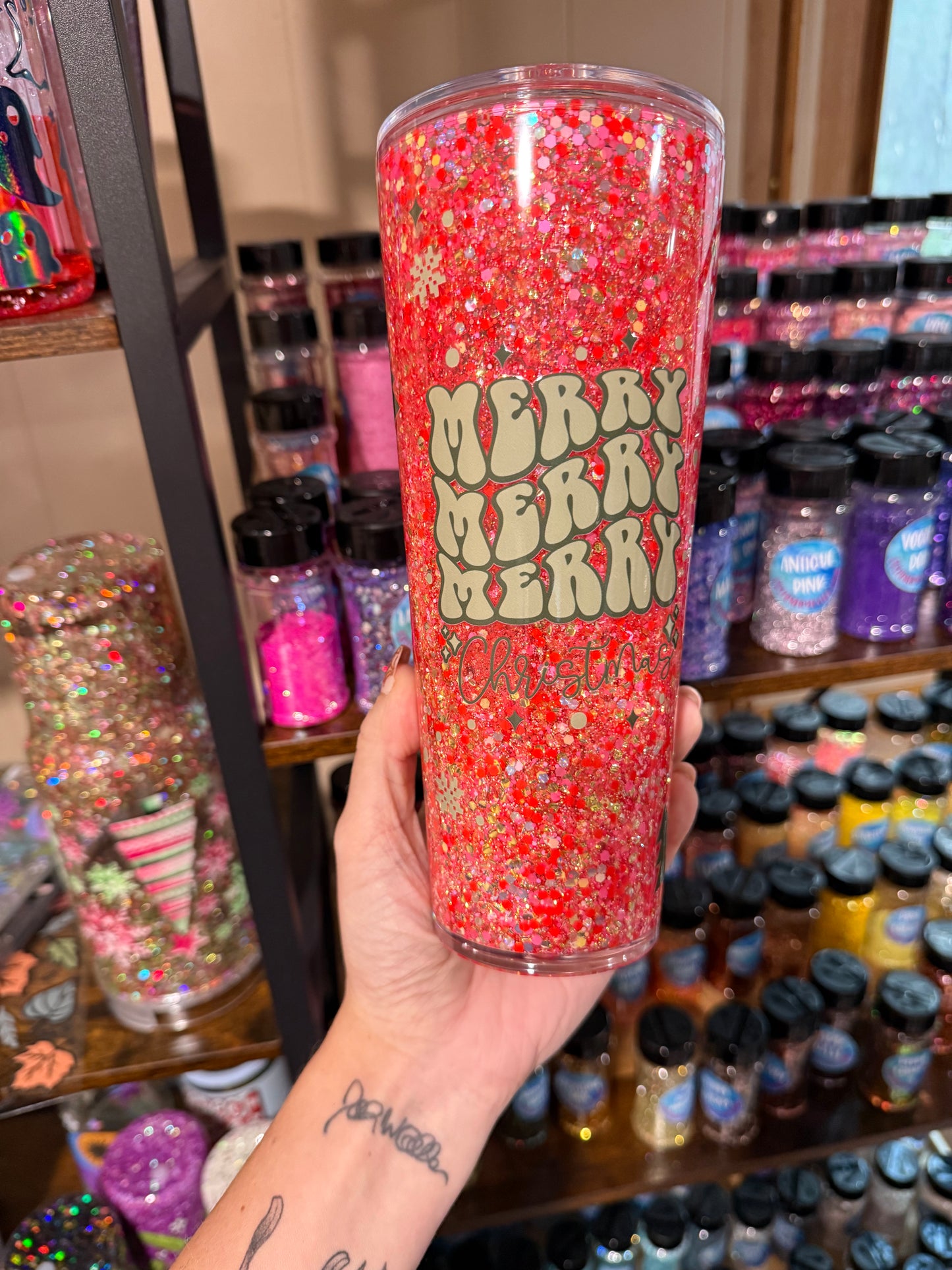 24oz acrylic Christmas