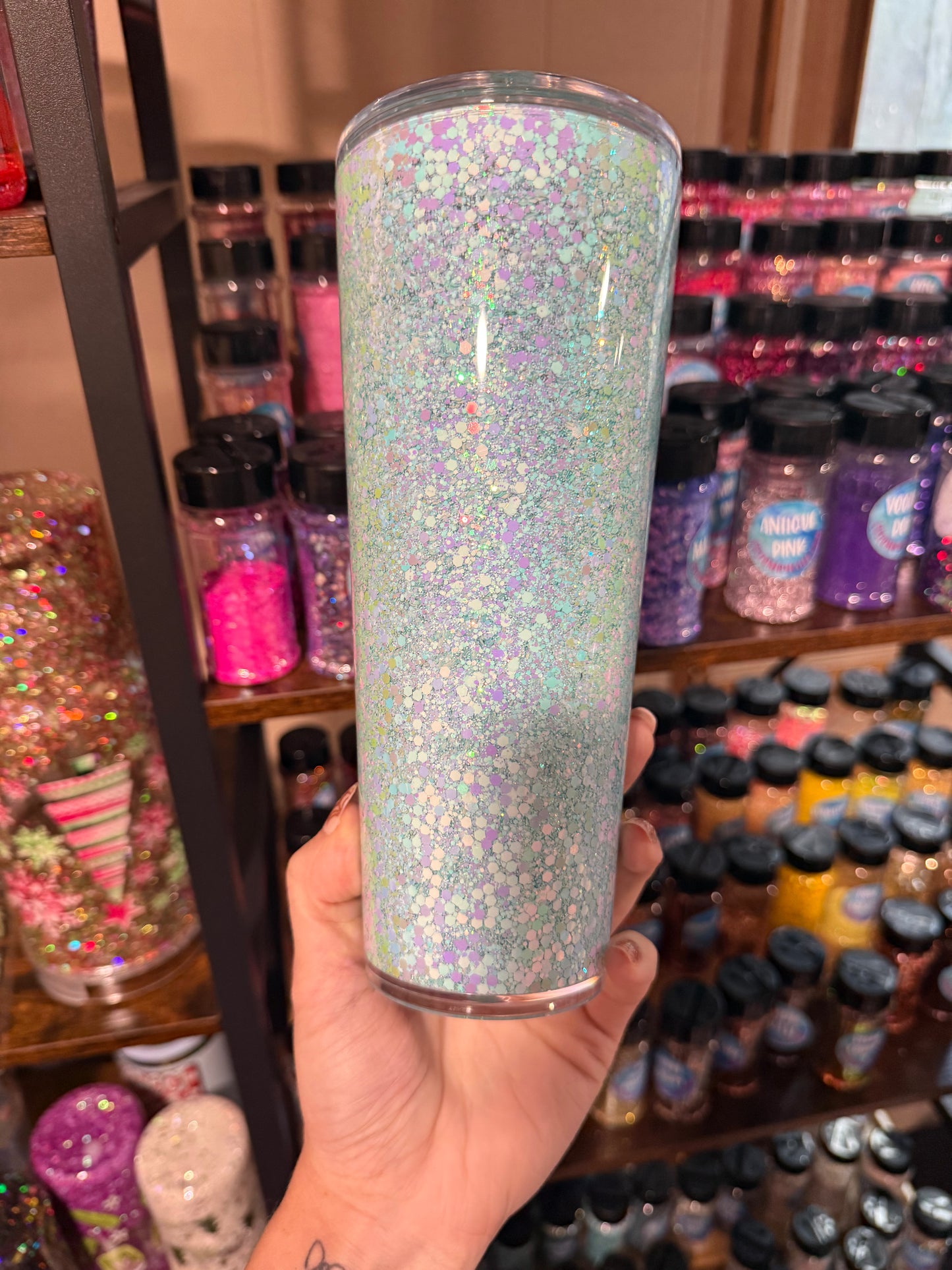 24oz acrylic ice blue