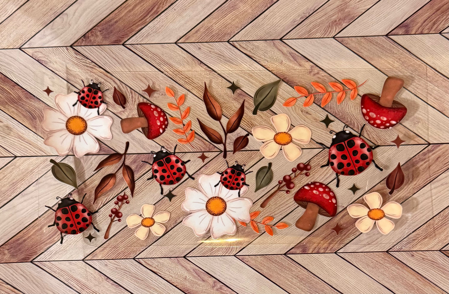 Ladybugs and flowers