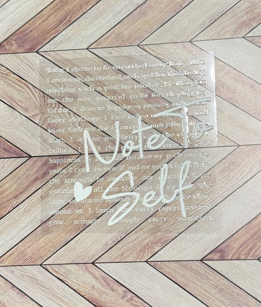 Note to self - white