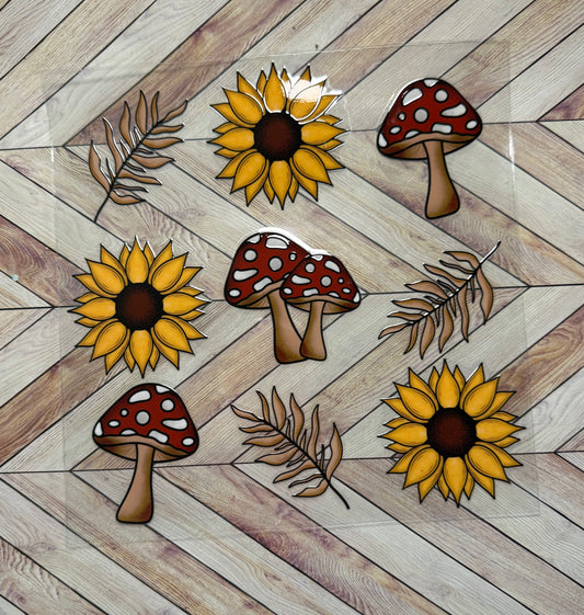 Element sheet - mushies and sunflowers