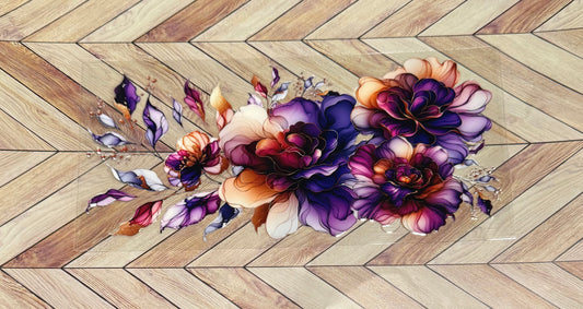 Purple and orange flowers