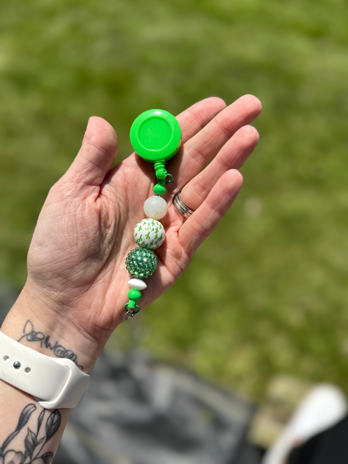 Beaded badge reels