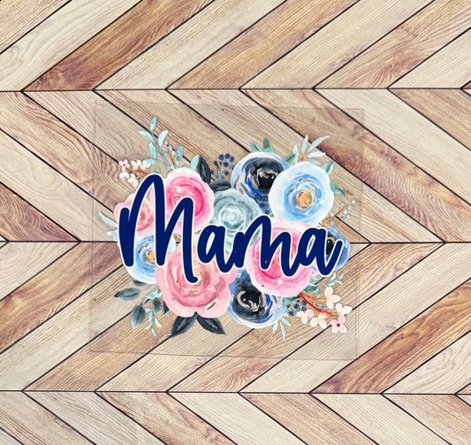 Mama blue floral