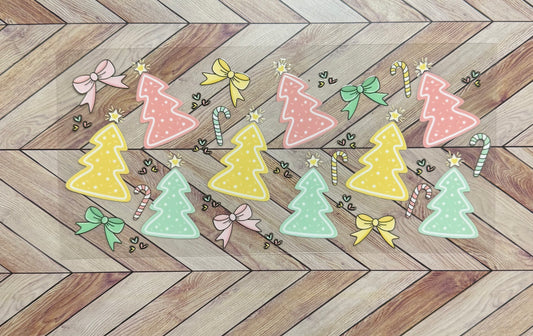 Pastel Christmas trees