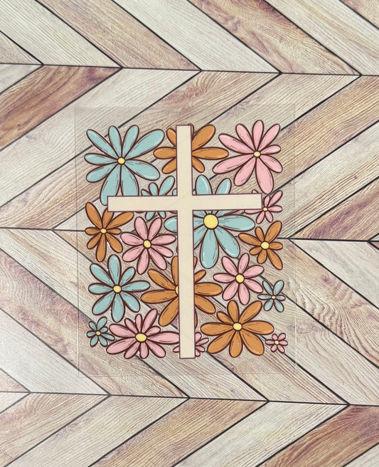 Cross with flowers