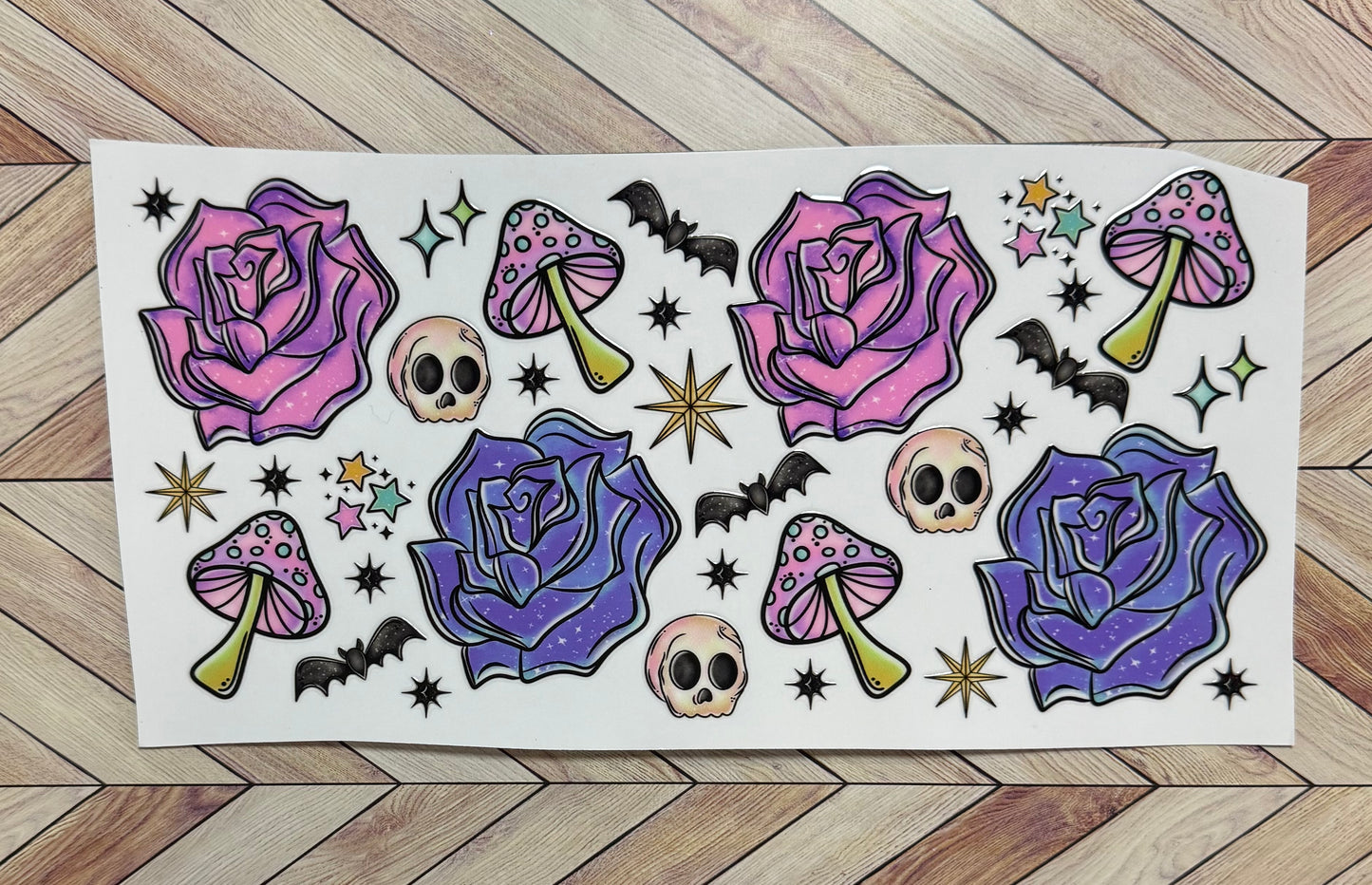 Flowers, bats and skulls