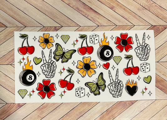 Skellie hands and butterflies