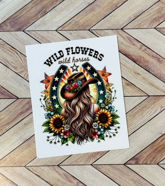 Wild flowers, wild horses
