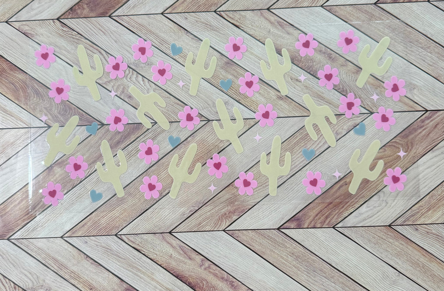 Cactus and flowers