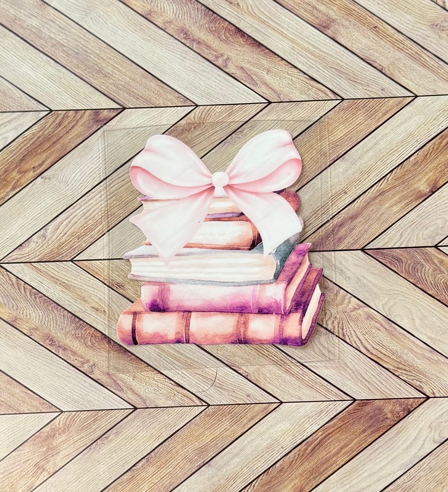 Pastel book stack