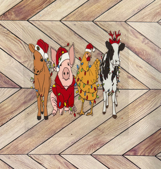 Christmas farm animals