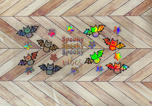 Spooky vibes holo bats