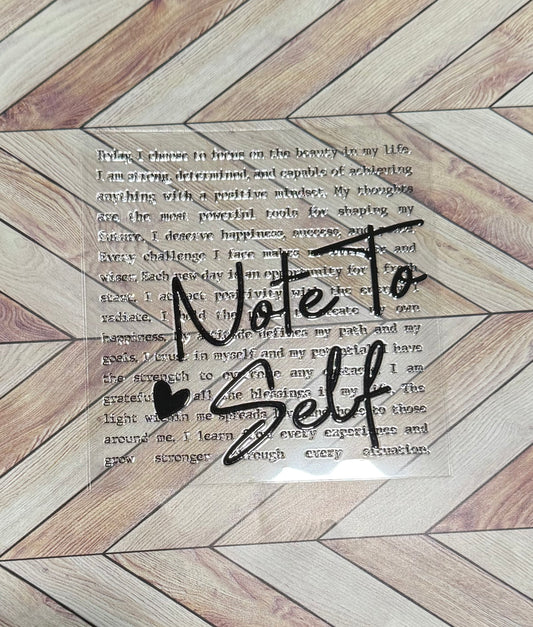 Note to self - black