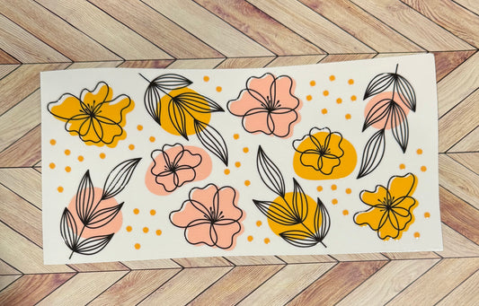 Peach and orange florals