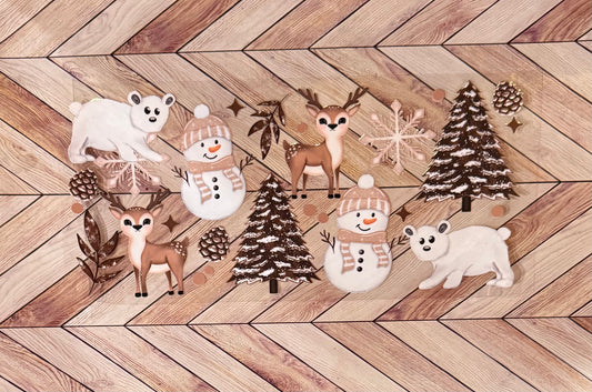 Snowmen and reindeer