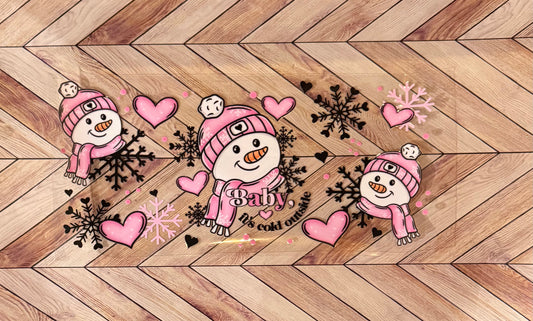 Pink snowman