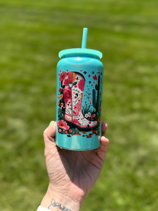 Floral cowboy boot - RTS