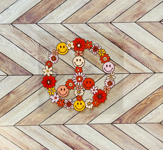 Floral peace sign