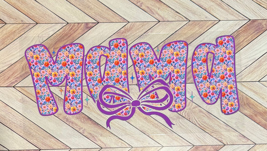 Purple floral mama