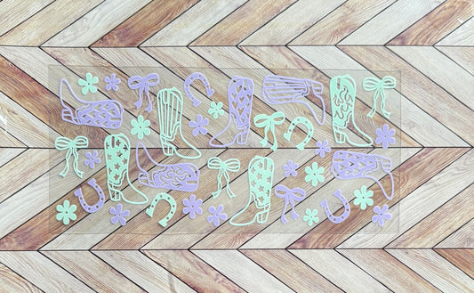 Purple and mint western