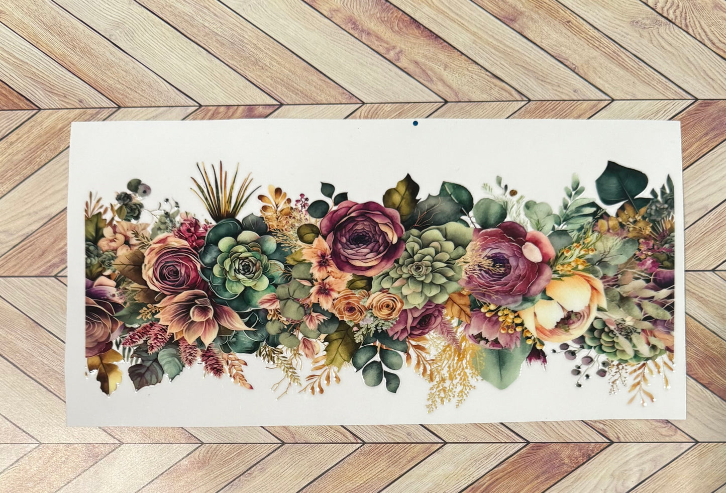 Green and purple floral
