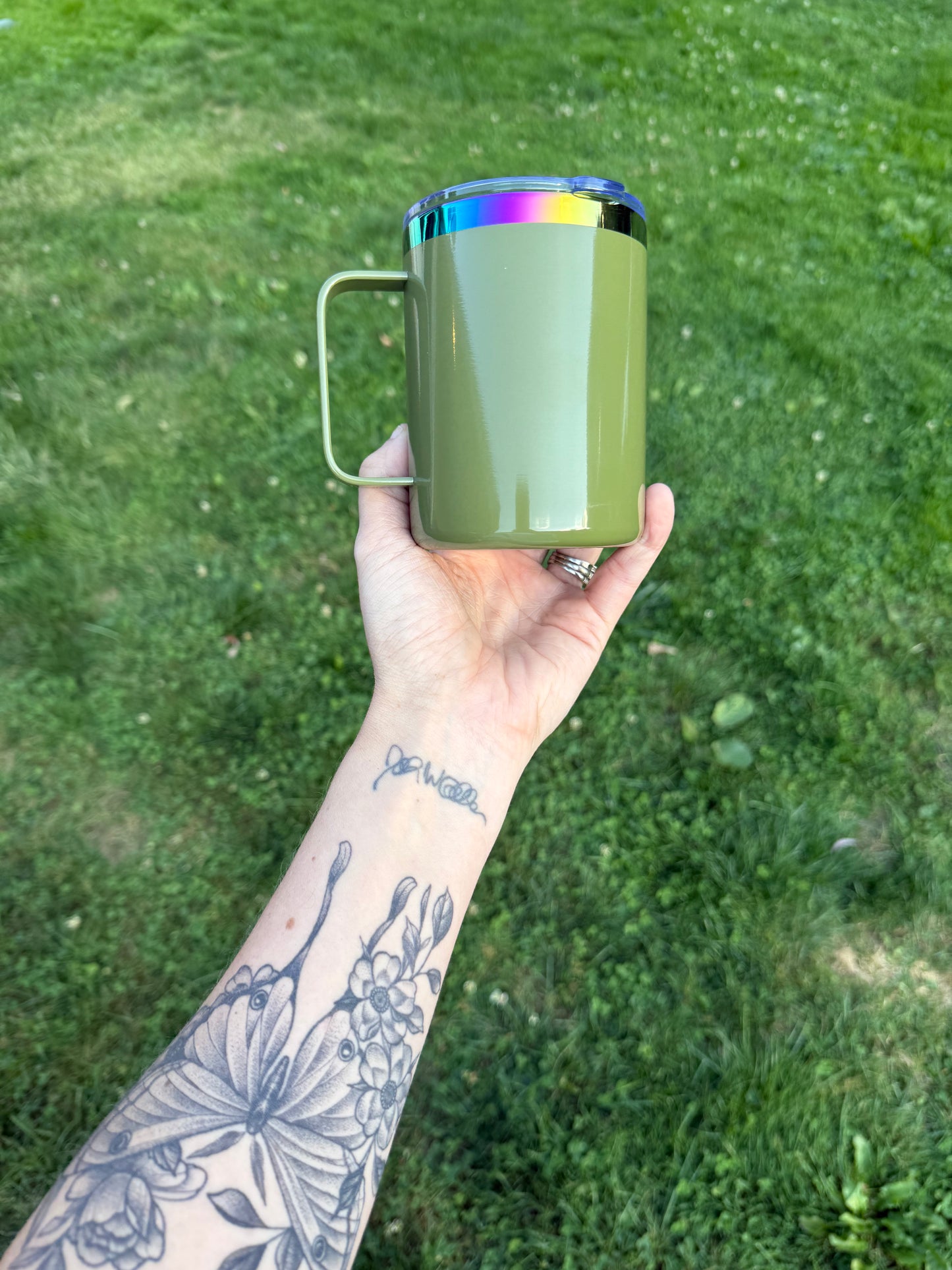 10oz stainless steel coffee mug
