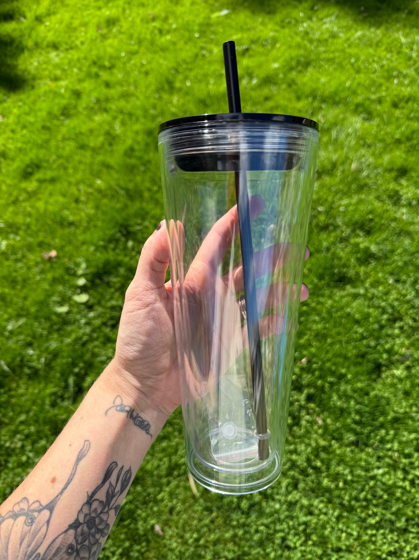 24oz acrylic colored lid