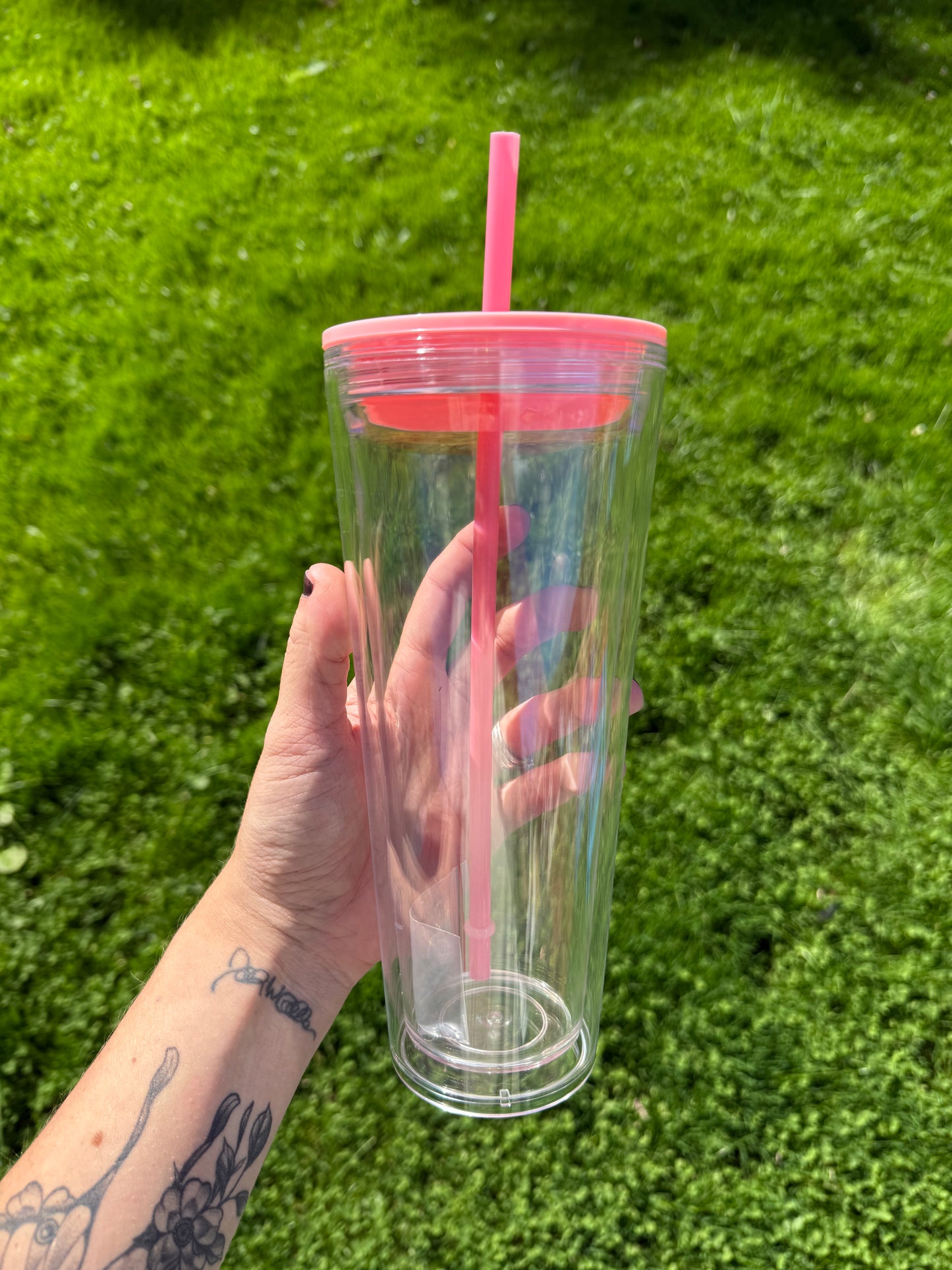 24oz acrylic colored lid