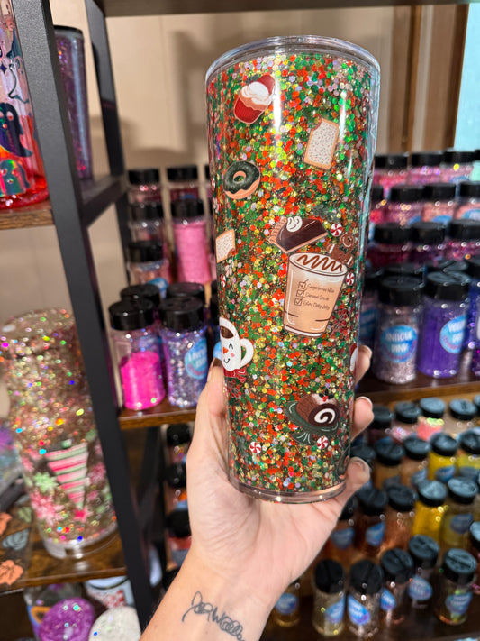 24oz acrylic Christmas
