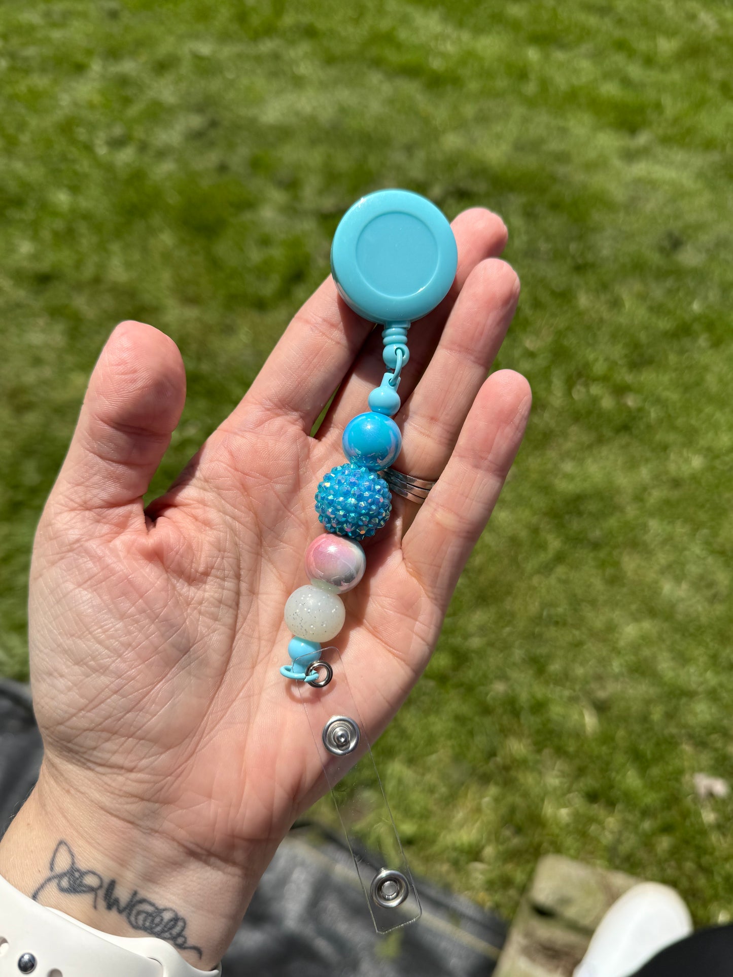 Beaded badge reels