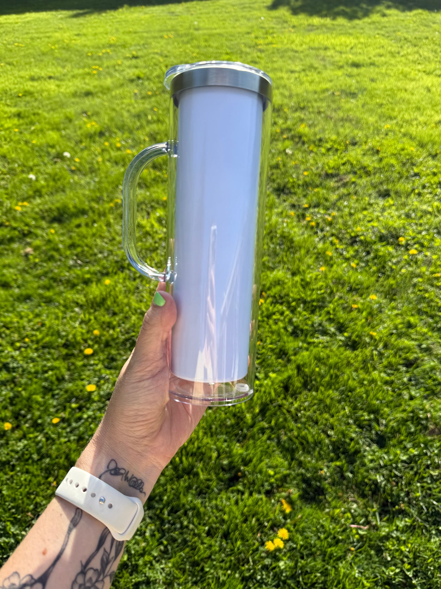 20oz stainless steel handled