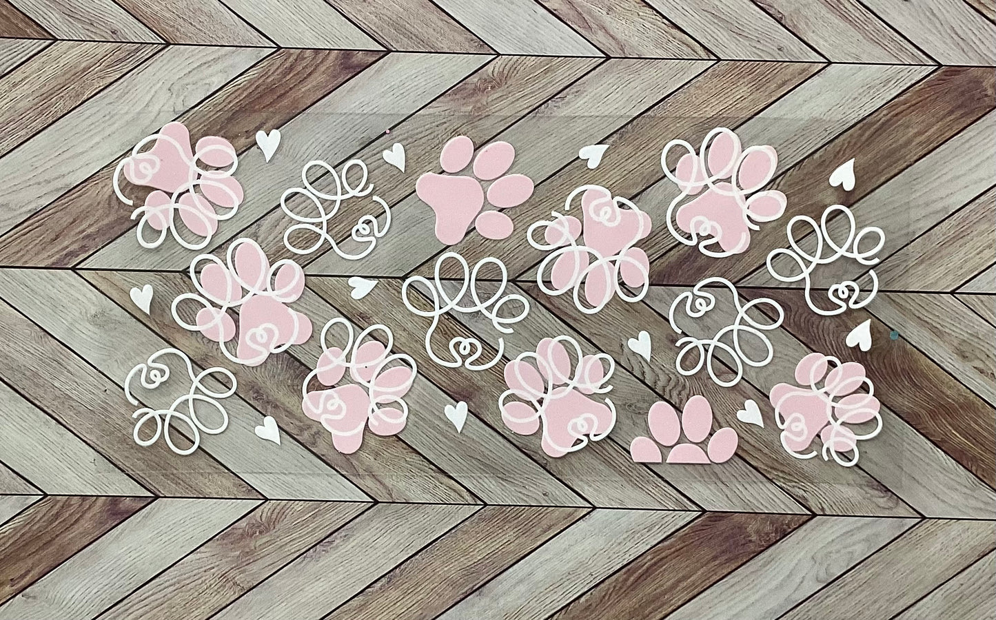 Dog paws and lines