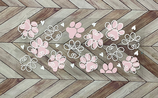 Dog paws and lines