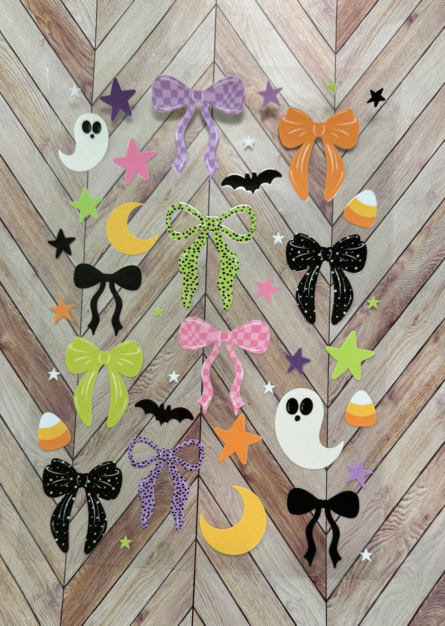 Element sheet - neon bows and ghosts
