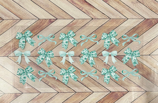 Teal bows