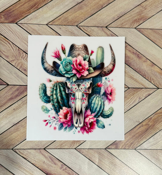 Skull and cactus