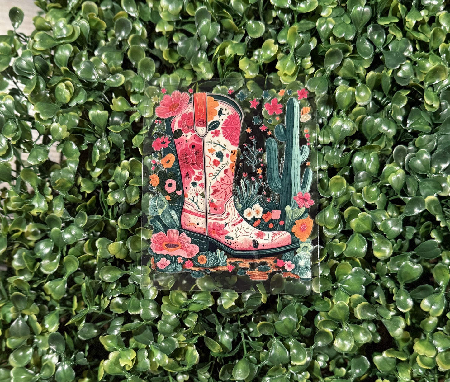 Floral western boot